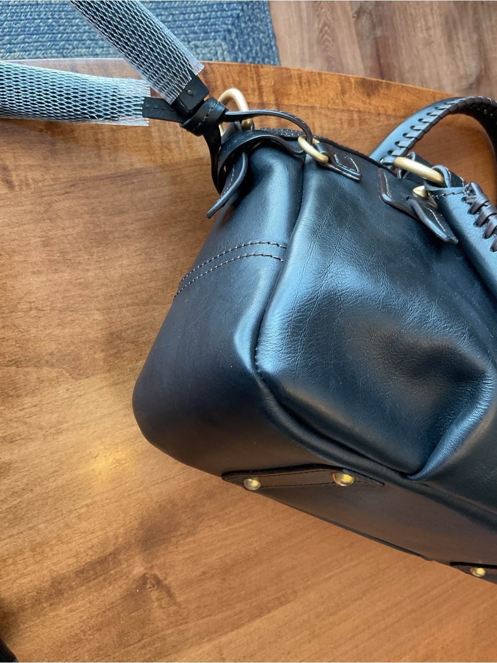 Dooney & Bourke Black Florentine Leather Mail Satchel with Wallet - Picture 15 of 16